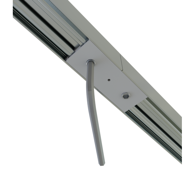 Verbinder 180° Weiß für LED Profil 318 Weiß inklusive 2 Madenschrauben M5 x 4