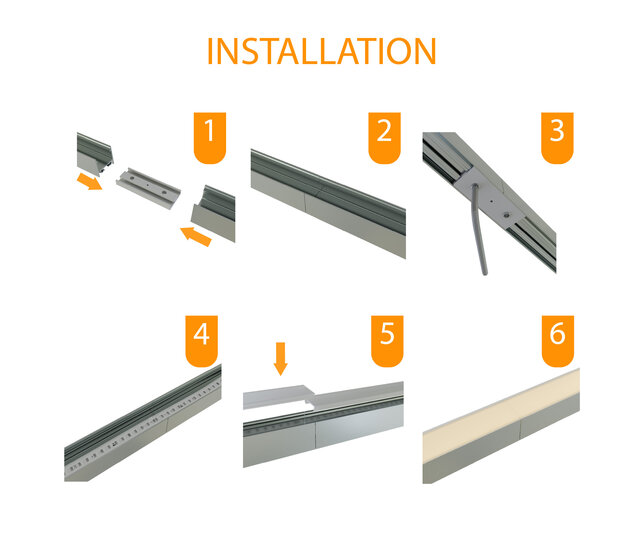 Verbinder 180° Weiß für LED Profil 318 Weiß inklusive 2 Madenschrauben M5 x 4