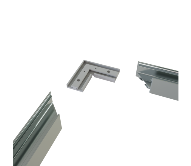 Verbinder 90°° Silber für LED Profil 318Silber incl 2 madenschrauben M5 x 4 Verbinder 90°° Silber für LED Profil 318Silber incl 2 madenschrauben M5 x 4