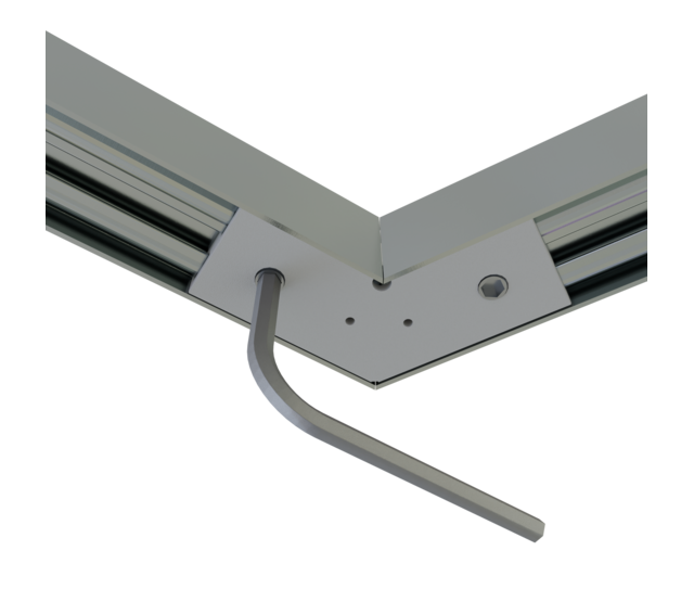 Verbinder 120° Weiß für LED Profil 318 Weiß inklusive 2 Madenschrauben M5 x 4