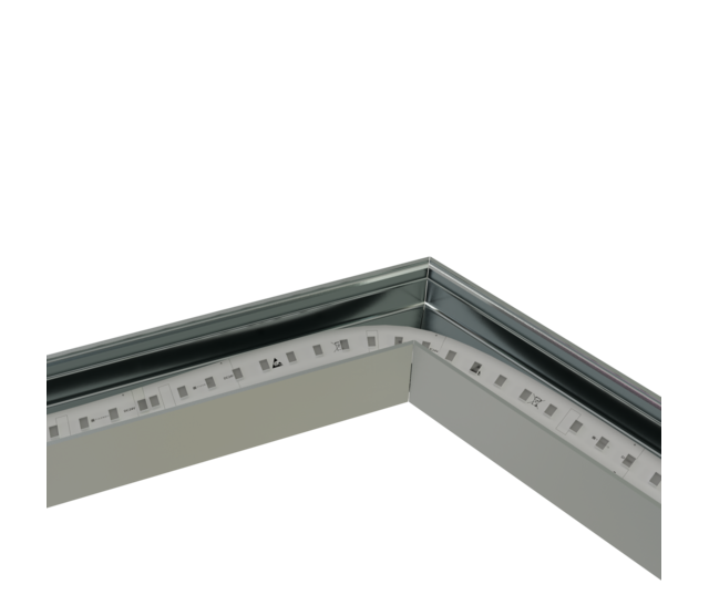 Verbinder 120° Weiß für LED Profil 318 Weiß inklusive 2 Madenschrauben M5 x 4