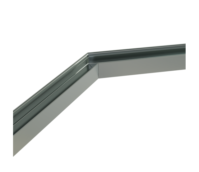 Verbinder 135° Silber für LED Profil 318 Silber inkl. 2 Madenschrauben M5 x 4