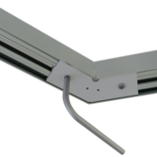 Verbinder 135° Silber für LED Profil 318 Silber inkl. 2 Madenschrauben M5 x 4