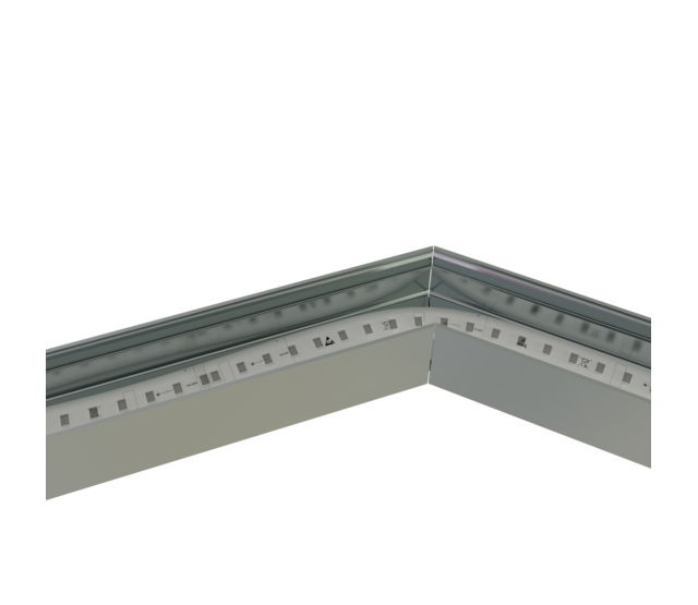Verbinder 135° Silber für LED Profil 318 Silber inkl. 2 Madenschrauben M5 x 4