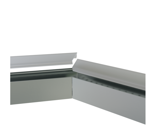 Verbinder 135° Silber für LED Profil 318 Silber inkl. 2 Madenschrauben M5 x 4