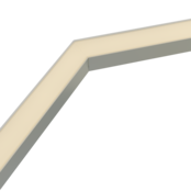 Verbinder 135° Silber für LED Profil 318 Silber inkl. 2 Madenschrauben M5 x 4
