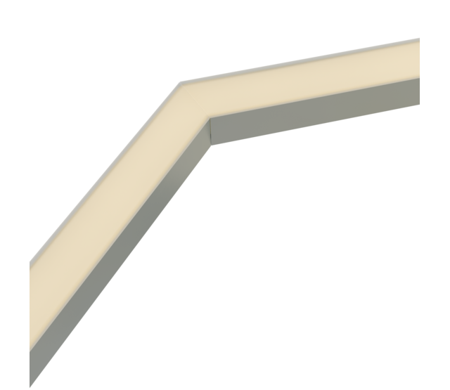 Verbinder 135° Silber für LED Profil 318 Silber inkl. 2 Madenschrauben M5 x 4