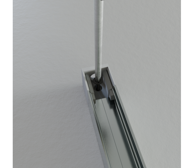 Endkappe mit Kabeldurchführung hinten für LED Aluminiumprofil 318ALU, 20 mm Breite, IP20, passend für LED Profil 20 mm, inkl. Montagezubehör