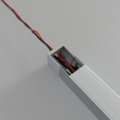 Endkappe mit Kabeldurchführung hinten für LED Aluminiumprofil 318ALU, 20 mm Breite, IP20, passend für LED Profil 20 mm, inkl. Montagezubehör