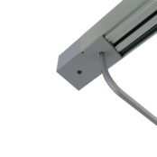 Endkappe mit Kabeldurchführung hinten für LED Aluminiumprofil 318Schwarz, 20 mm Breite, IP20, passend für LED Profil 20 mm, inkl. Montagezubehör