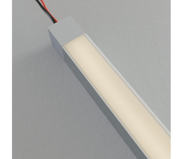 Endkappe mit Kabeldurchführung hinten für LED Aluminiumprofil 318Schwarz, 20 mm Breite, IP20, passend für LED Profil 20 mm, inkl. Montagezubehör