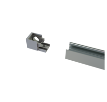 Endkappe mit Kabeldurchführung rechts für LED Aluminiumprofil 318ALU, 20 mm Breite, IP20, passend für LED Profil 20 mm, inkl. Montagezubehör