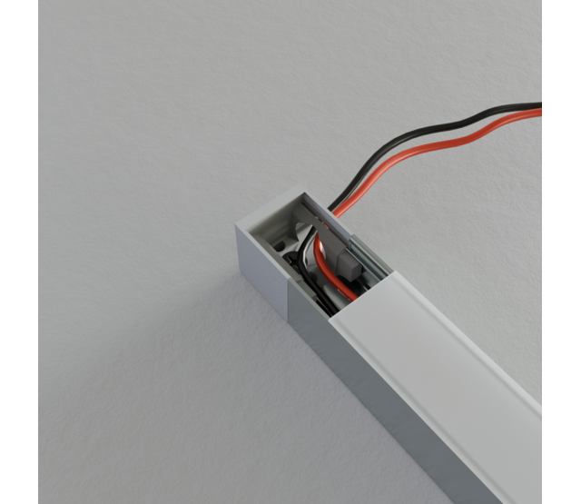 Endkappe mit Kabeldurchführung rechts für LED Aluminiumprofil 318ALU, 20 mm Breite, IP20, passend für LED Profil 20 mm, inkl. Montagezubehör Endkappe mit Kabeldurchführung rechts für LED Aluminiumprofil 318ALU, 20 mm Breite, IP20, passend für LED Profil 20 mm, inkl. Montagezubehör