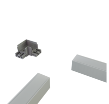 Eckverbinder 90° Silber für LED Profil XL306Silber incl 2 madenschrauben M5 x 4