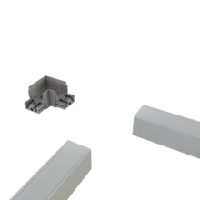 Eckverbinder 90° Weiss für LED Profil XL306Weiss