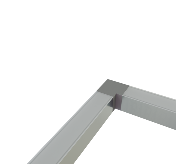 Eckverbinder 90° Schwarz für LED Profil XL306 inkl. 2 Madenschrauben M5 x 4