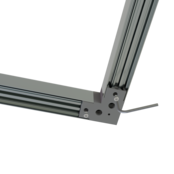 Eckverbinder 90° Schwarz für LED Profil XL306 inkl. 2 Madenschrauben M5 x 4
