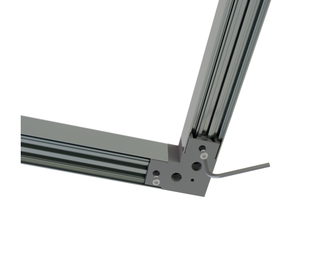 Eckverbinder 90° Schwarz für LED Profil XL306 inkl. 2 Madenschrauben M5 x 4