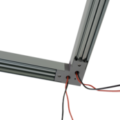 Eckverbinder 90° Schwarz für LED Profil XL306 inkl. 2 Madenschrauben M5 x 4
