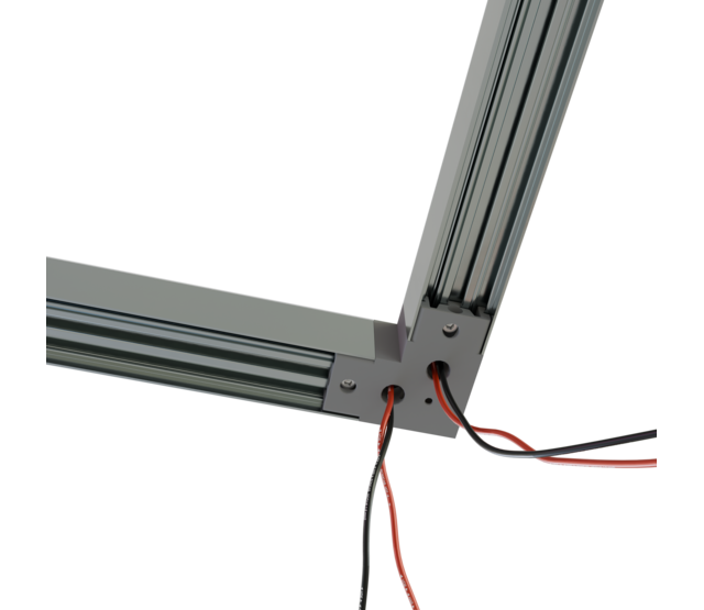 Eckverbinder 90° Schwarz für LED Profil XL306 inkl. 2 Madenschrauben M5 x 4