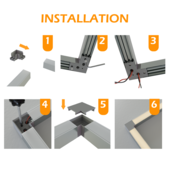 Eckverbinder 90° Schwarz für LED Profil XL306 inkl. 2 Madenschrauben M5 x 4