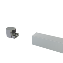Endkappe Silber mit Kabeldurchführung unten für LED Aluminiumprofil XL306ALU