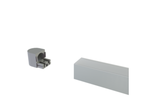 Endkappe Weiss mit Kabeldurchführung  unten für LED Aluminiumprofil XL306Weiss