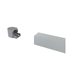 Endkappe Schwarz mit Kabeldurchführung unten für LED Aluminiumprofil XL306Schwarz, 20 mm Breite, IP20, passend für LED Profil 20 mm, inkl. Montagezubehör