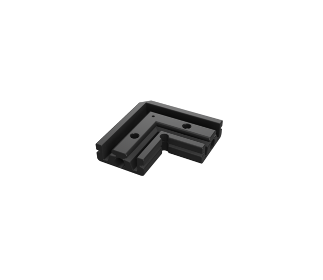 90° Verbinder Schwarz für LED Profil XL306Schwarz inklusive 2 Madenschrauben M5 x 4