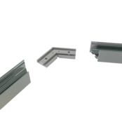 Verbinder 120° Weiß für LED Profil 318 Weiß inklusive 2 Madenschrauben M5 x 4