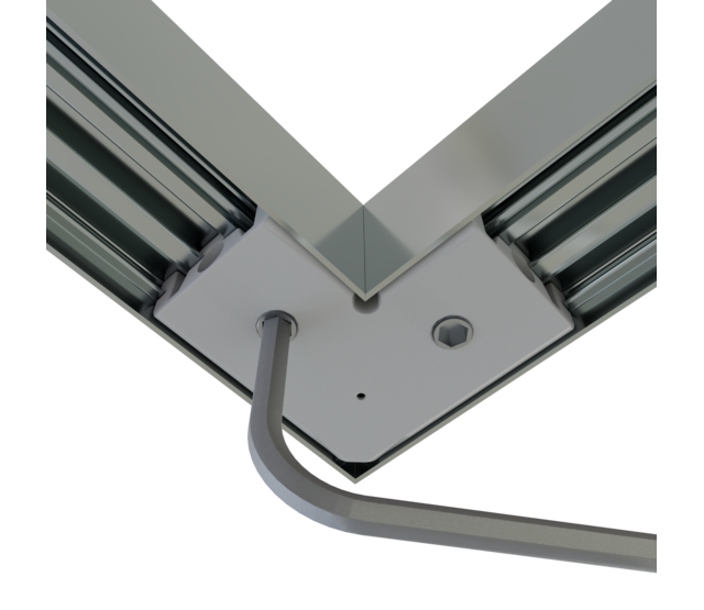90° Verbinder Schwarz für LED Profil XL306Schwarz inklusive 2 Madenschrauben M5 x 4