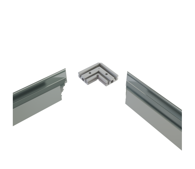 Verbinder 90° Silber für LED Profil XL306Silber incl 2 madenschrauben M5 x 4 Verbinder 90° Silber für LED Profil XL306Silber incl 2 madenschrauben M5 x 4