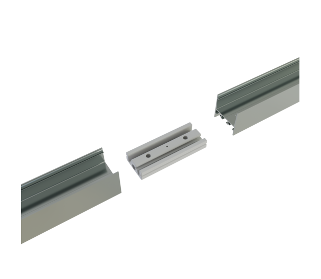 Verbinder 180° Weiß für LED-Profil XL306 Weiß inkl. 2 Madenschrauben M5 x 4