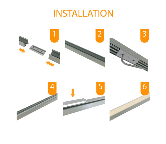 Verbinder 180° Weiß für LED-Profil XL306 Weiß inkl. 2 Madenschrauben M5 x 4