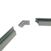 Verbinder 120° Weiß für LED Profil XL306Weiß inklusive 2 Madenschrauben M5 x 4