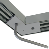 Verbinder 120° Weiß für LED Profil XL306Weiß inklusive 2 Madenschrauben M5 x 4