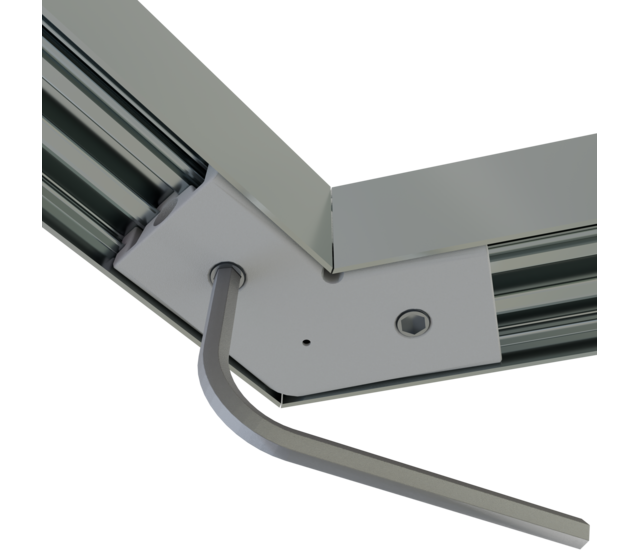 Verbinder 120° Weiß für LED Profil XL306Weiß inklusive 2 Madenschrauben M5 x 4