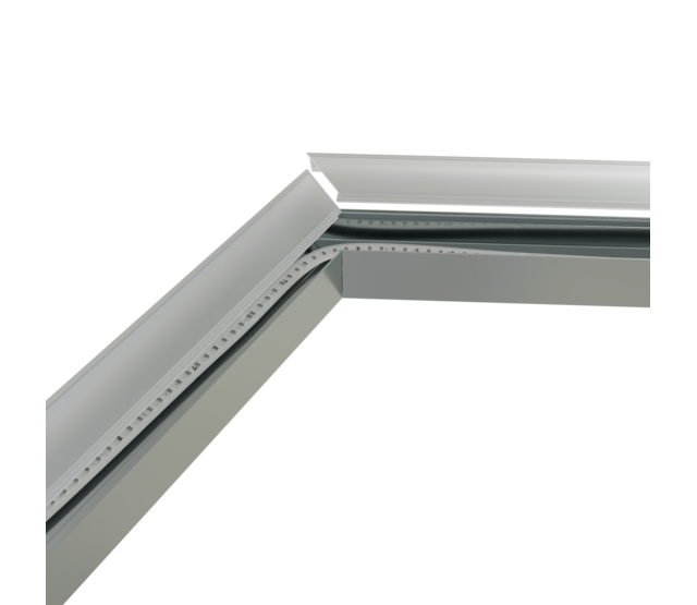 Verbinder 120° Weiß für LED Profil XL306Weiß inklusive 2 Madenschrauben M5 x 4