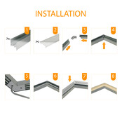 Verbinder 120° Weiß für LED Profil XL306Weiß inklusive 2 Madenschrauben M5 x 4