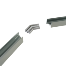 Verbinder 135° Silber für LED Profil XL306Silber