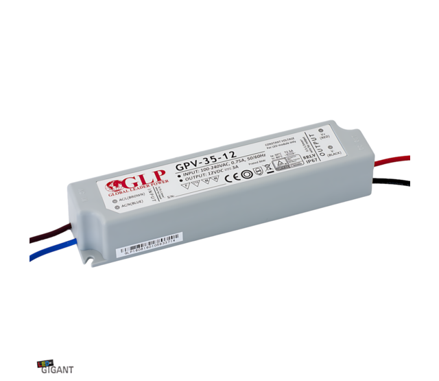 35W 12V 3A LED-Treiber IP67 wasserdicht – GLP GPV-35-12 – Konstantspannungsnetzteil für LED-Streifen, Außenbereich & Industrie 35W 12V 3A LED-Treiber IP67 wasserdicht – GLP GPV-35-12 – Konstantspannungsnetzteil für LED-Streifen, Außenbereich & Industrie
