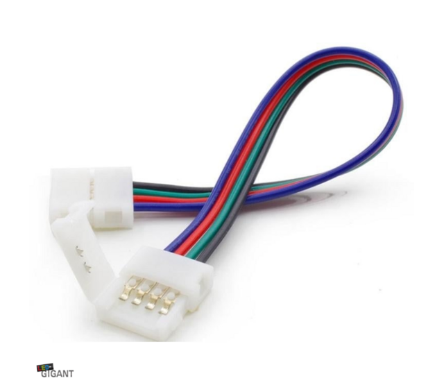 10mm 2-seitiges RGB LED Streifen Verbindungsstück mit Kabel – IP20, für flexible LED Streifen, 10 mm Breite, beidseitig anschließbar, ideal für Innenanwendungen 10mm 2-seitiges RGB LED Streifen Verbindungsstück mit Kabel – IP20, für flexible LED Streifen, 10 mm Breite, beidseitig anschließbar, ideal für Innenanwendungen
