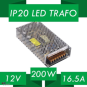200W LED-Netzteil 12V 16,5A für LED-Streifen – IP20 Schutzklasse, Konstantspannung, 230V AC Eingang, ideal für Innenbeleuchtung