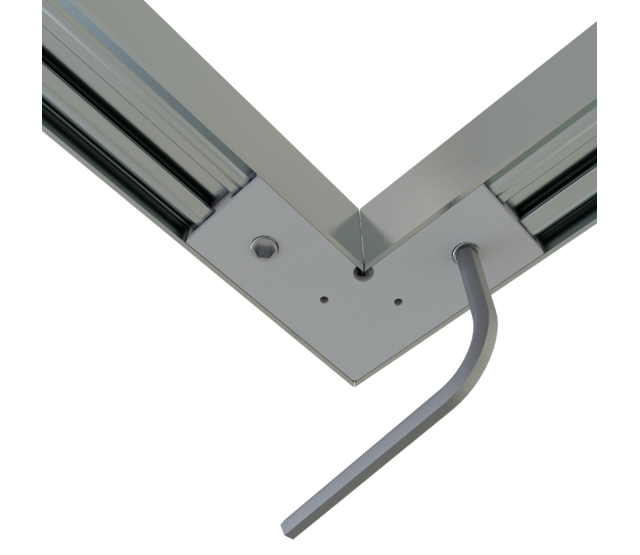 T-Verbinder 90° Silber für LED-Profil 318alu inkl. 2 Madenschrauben M5 x 4