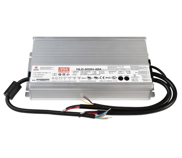 Meanwell LED-Treiber 48 Volt LED-Netzteil 600 Watt – IP20 – HLG-600H-48A Meanwell LED-Treiber 48 Volt LED-Netzteil 600 Watt – IP20 – HLG-600H-48A