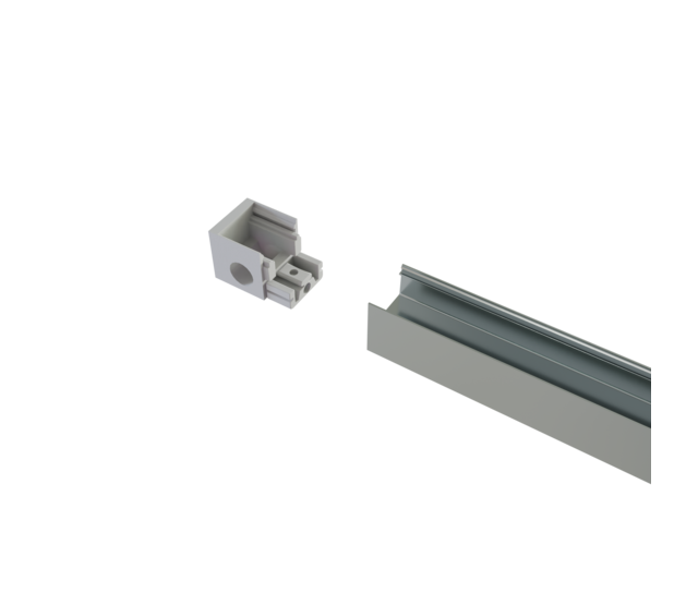 Endkappe Öffnung links Silber für LED Profil XL306Silber Endkappe Öffnung links Silber für LED Profil XL306Silber