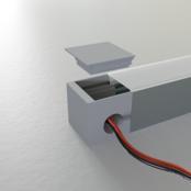 Endkappe Öffnung links Silber für LED Profil XL306Silber Endkappe Öffnung links Silber für LED Profil XL306Silber