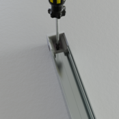 Endkappe mit linker Öffnung Weiß für LED Profil XL306 inkl. 2 Madenschrauben M5 x 4