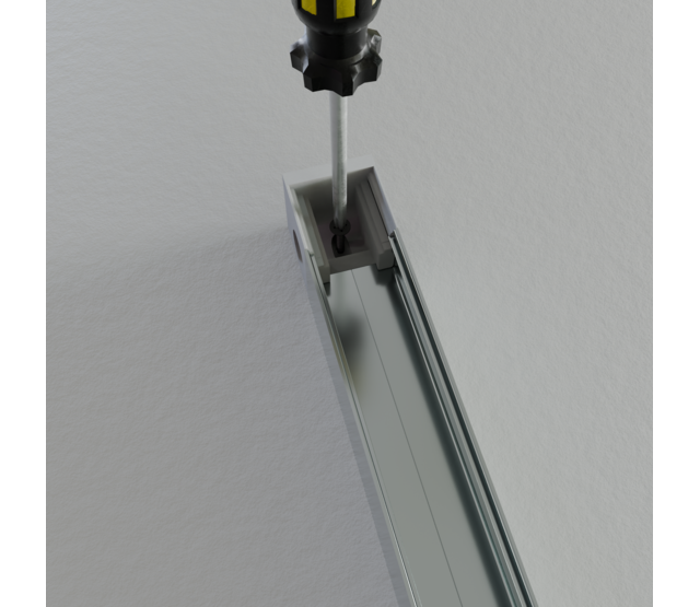 Endkappe mit linker Öffnung Weiß für LED Profil XL306 inkl. 2 Madenschrauben M5 x 4