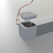 Endkappe Öffnung hinten Silber für LED Profil XL306Silber Endkappe Öffnung hinten Silber für LED Profil XL306Silber